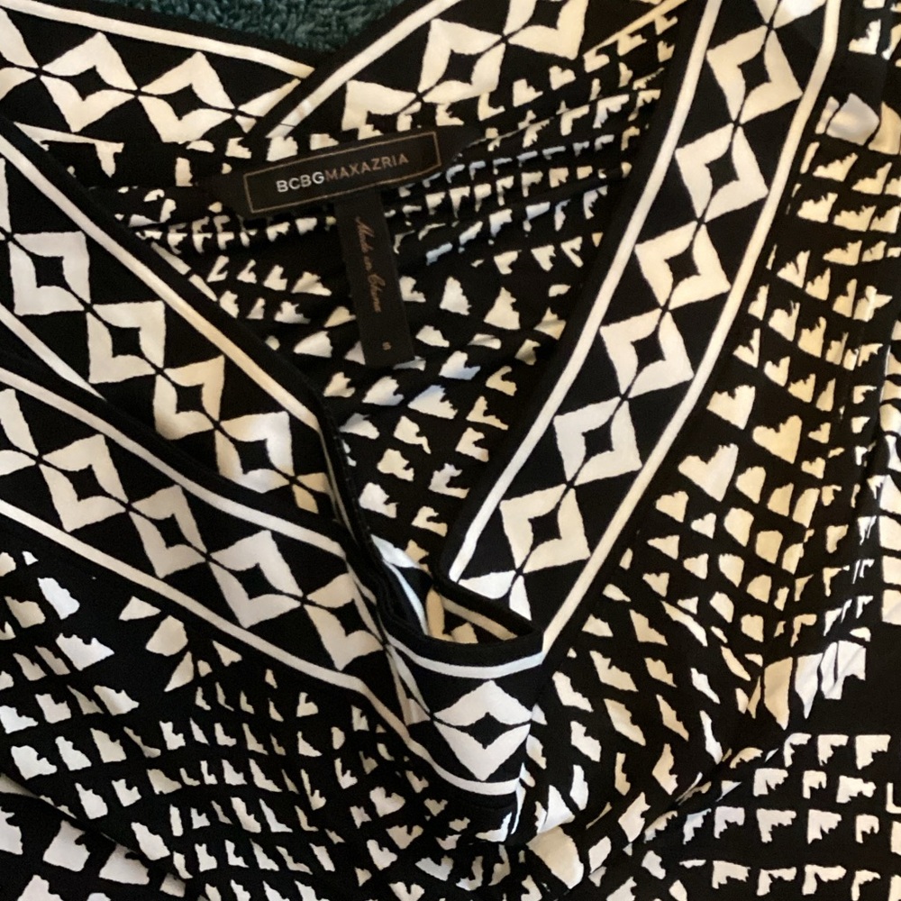 BCBGMaxAzria Monochrome Patterned Dress